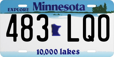 MN license plate 483LQO