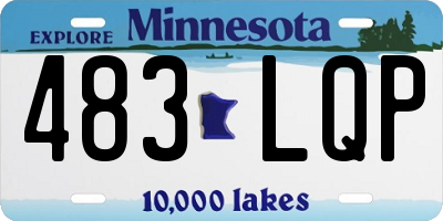 MN license plate 483LQP