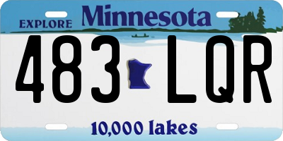 MN license plate 483LQR