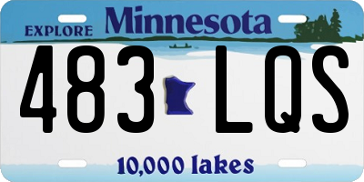 MN license plate 483LQS