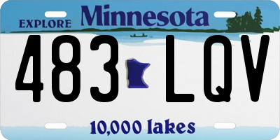 MN license plate 483LQV