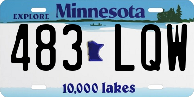 MN license plate 483LQW