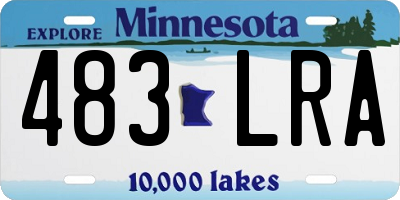 MN license plate 483LRA