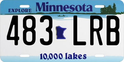 MN license plate 483LRB