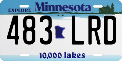 MN license plate 483LRD