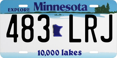 MN license plate 483LRJ