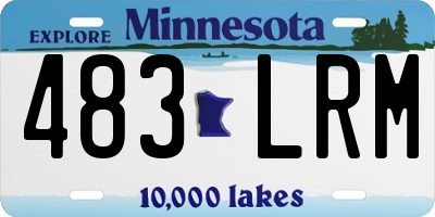 MN license plate 483LRM