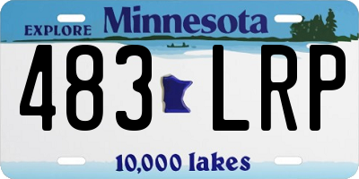 MN license plate 483LRP