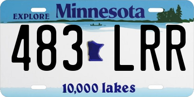 MN license plate 483LRR