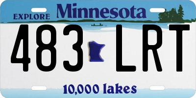 MN license plate 483LRT