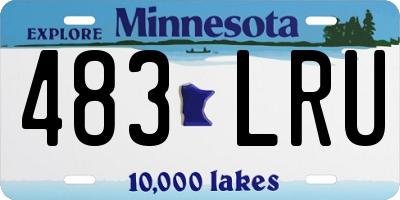 MN license plate 483LRU
