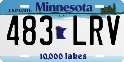 MN license plate 483LRV