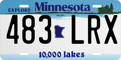 MN license plate 483LRX