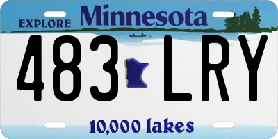 MN license plate 483LRY