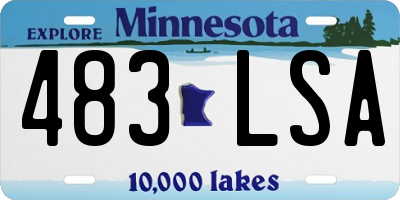 MN license plate 483LSA