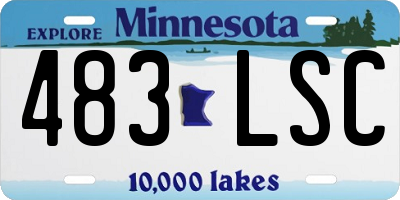 MN license plate 483LSC
