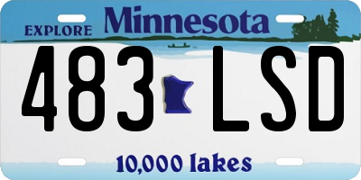 MN license plate 483LSD