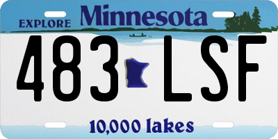 MN license plate 483LSF