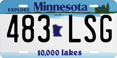 MN license plate 483LSG