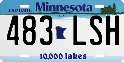 MN license plate 483LSH