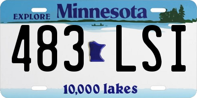 MN license plate 483LSI
