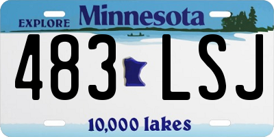 MN license plate 483LSJ