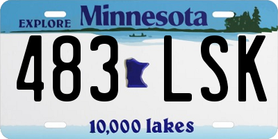 MN license plate 483LSK