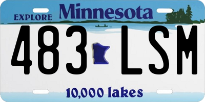 MN license plate 483LSM