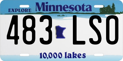 MN license plate 483LSO