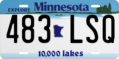 MN license plate 483LSQ