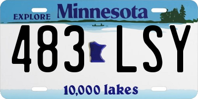 MN license plate 483LSY