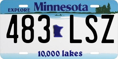MN license plate 483LSZ