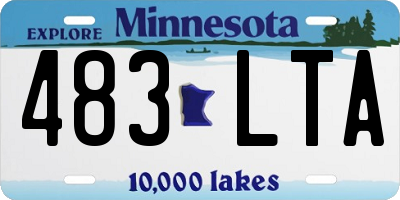 MN license plate 483LTA