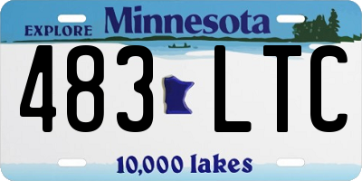 MN license plate 483LTC