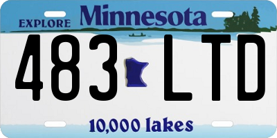 MN license plate 483LTD