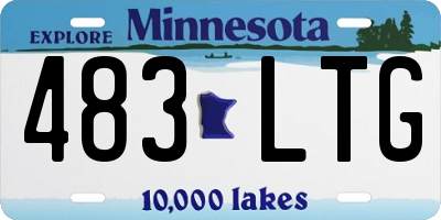 MN license plate 483LTG
