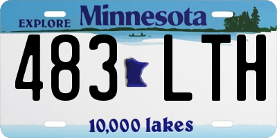 MN license plate 483LTH