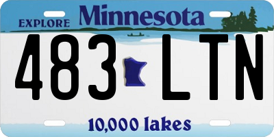 MN license plate 483LTN