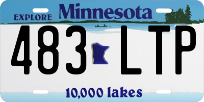 MN license plate 483LTP