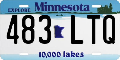 MN license plate 483LTQ