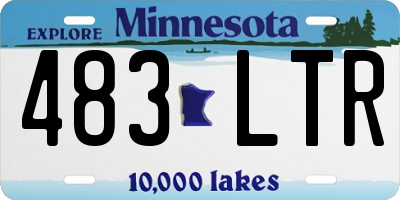MN license plate 483LTR
