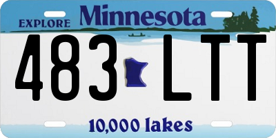 MN license plate 483LTT