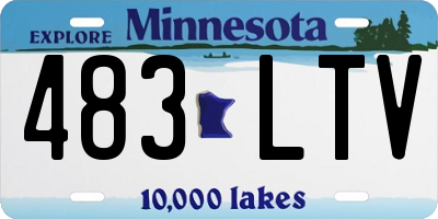 MN license plate 483LTV