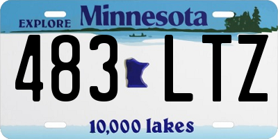 MN license plate 483LTZ