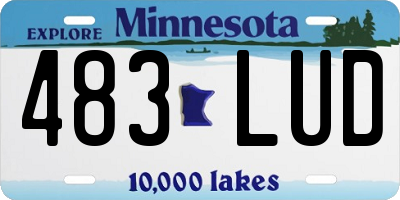 MN license plate 483LUD