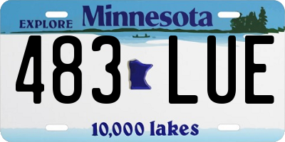 MN license plate 483LUE