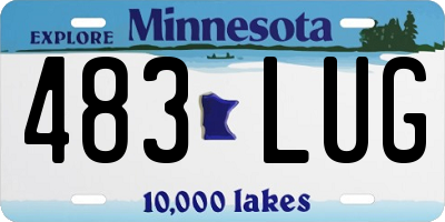 MN license plate 483LUG