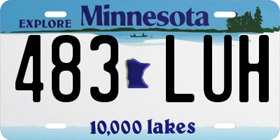 MN license plate 483LUH