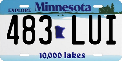 MN license plate 483LUI