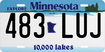 MN license plate 483LUJ
